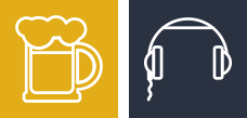 Beer and headphones icons